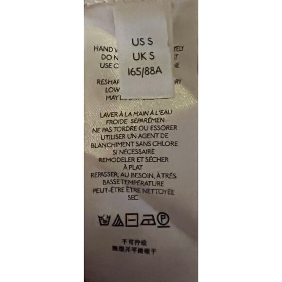 Free People Delilah‎ Henley Top Crochet Collar Pink Striped SM Vintage Style EUC - Picture 7 of 9